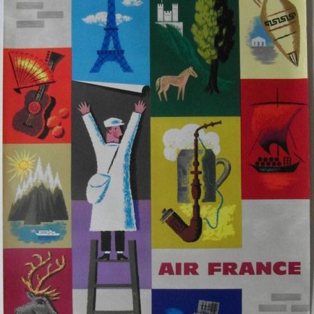 Original 1959 Air France 'Europe' Poster by Jean Carlu