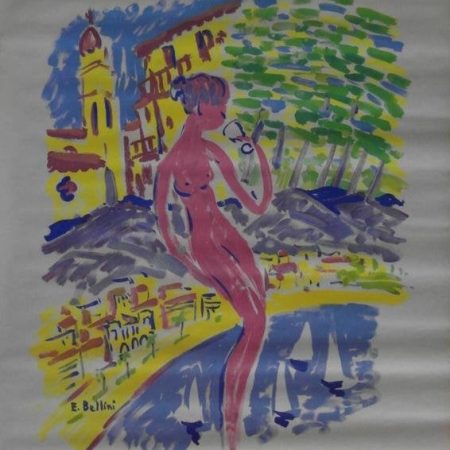 Large Original 1950s 'Nice- Thermal Spa' Travel/Destination Poster
