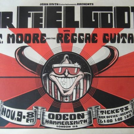 Rare Original 1975 Dr Feelgood Hammersmith Odeon Concert Poster.