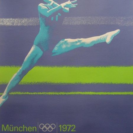 Original 1972 Munich Olympic Games Gymnastics Poster