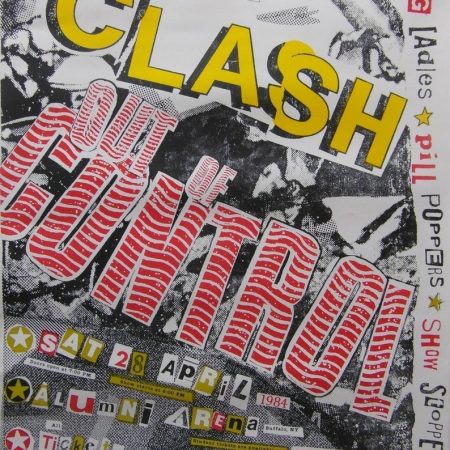 Rare Original 1984 The Clash U.S.A 'Out of Control' Tour Poster