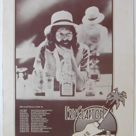 Original 1976 Eric Clapton UK Tour Poster