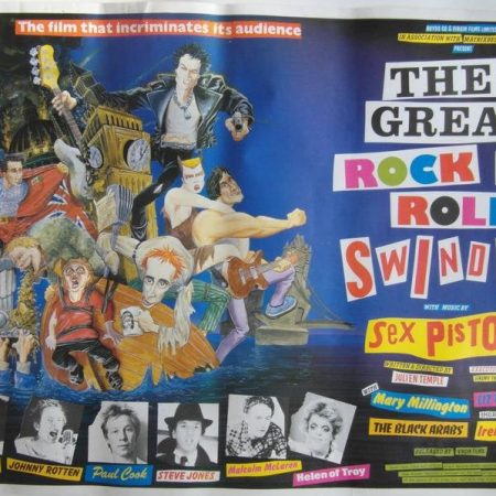 1980 Original Rolled The Sex Pistols UK Quad 'The Great Rock 'N' Roll Swindle'