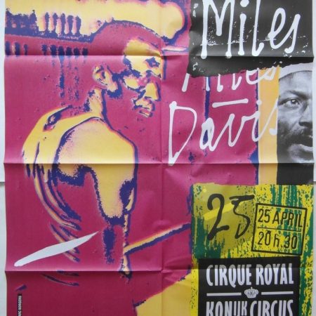 Original 1983 Miles Davis Belgium Concert Poster