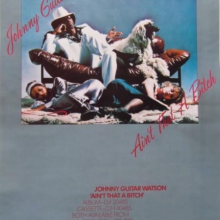 Original 1976 Johnny 'Guitar' Watson Promotional Poster for the Album 'Ain't That a Bitch'.