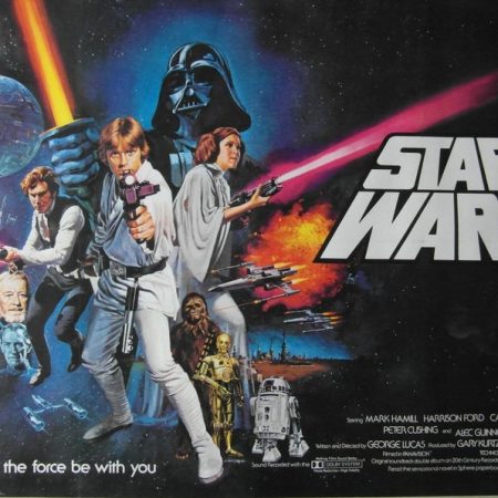 Original 1977 Pre-Oscar British Quad Poster for the Film 'Star Wars'