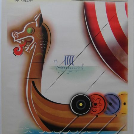 Original 1954 Pan AM Scandinavia Travel/Destination Poster 'Scandinavia by Clipper'